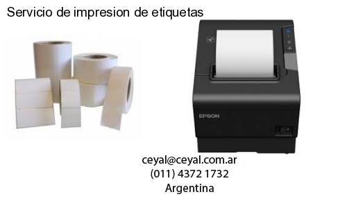 Servicio de impresion de etiquetas