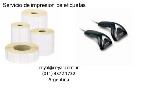 Servicio de impresion de etiquetas