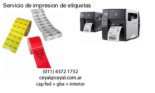 Servicio de impresion de etiquetas