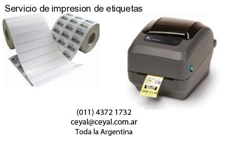 Servicio de impresion de etiquetas