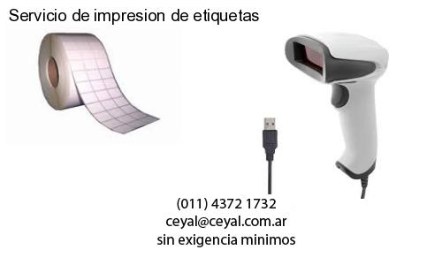 Servicio de impresion de etiquetas
