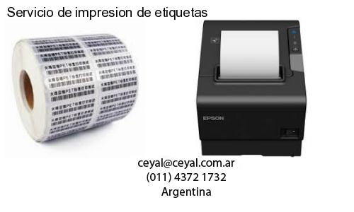 Servicio de impresion de etiquetas