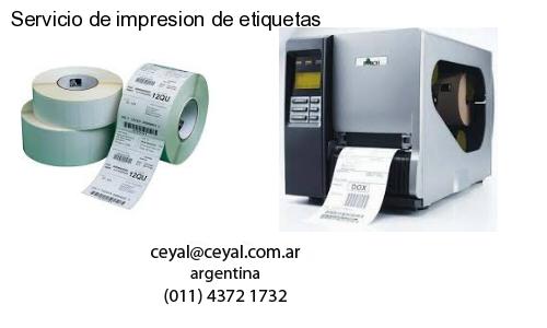 Servicio de impresion de etiquetas