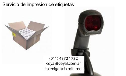 Servicio de impresion de etiquetas