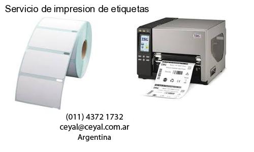 Servicio de impresion de etiquetas