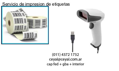 Servicio de impresion de etiquetas