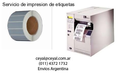 Servicio de impresion de etiquetas
