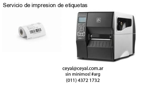 Servicio de impresion de etiquetas