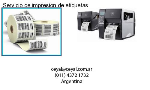 Servicio de impresion de etiquetas
