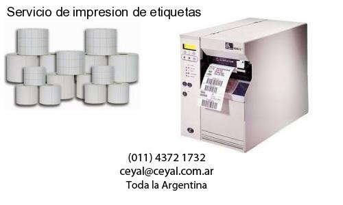 Servicio de impresion de etiquetas