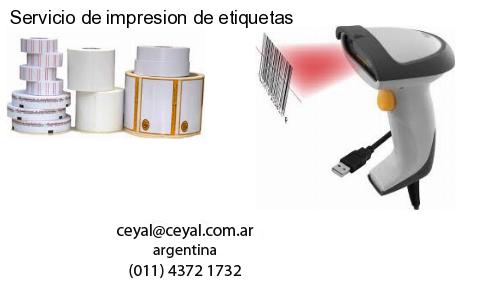Servicio de impresion de etiquetas