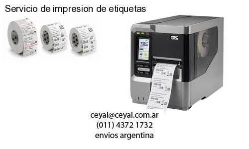 Servicio de impresion de etiquetas