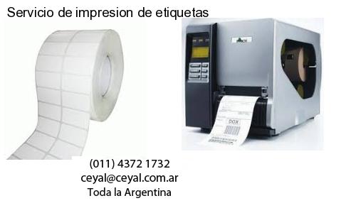 Servicio de impresion de etiquetas