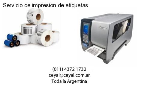Servicio de impresion de etiquetas