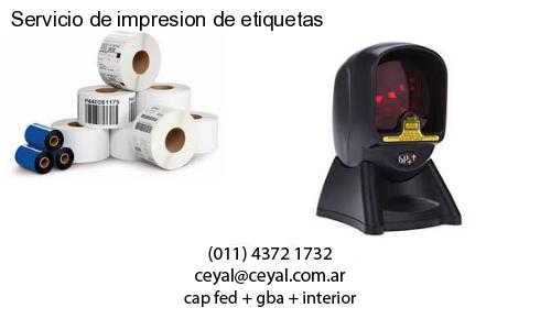 Servicio de impresion de etiquetas
