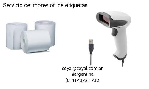 Servicio de impresion de etiquetas