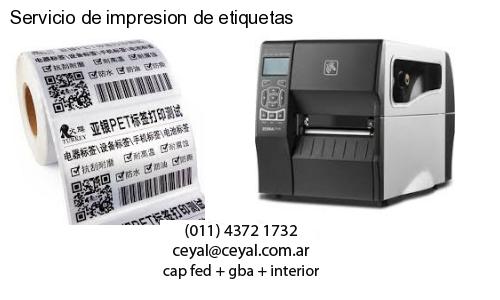 Servicio de impresion de etiquetas