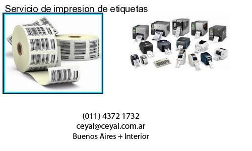 Servicio de impresion de etiquetas