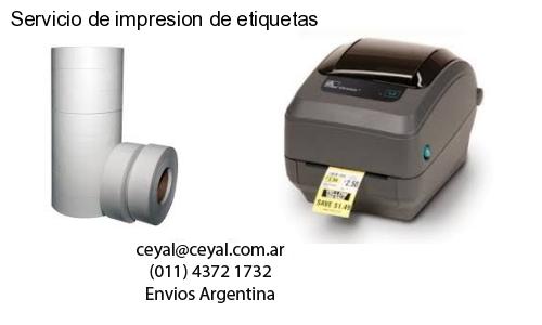 Servicio de impresion de etiquetas