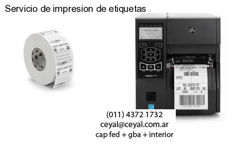 Servicio de impresion de etiquetas