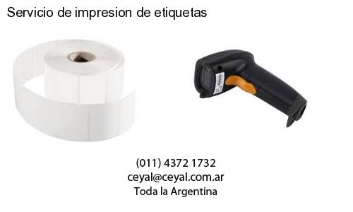 Servicio de impresion de etiquetas