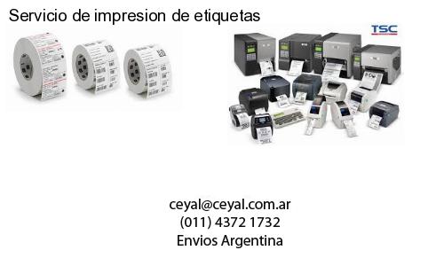Servicio de impresion de etiquetas