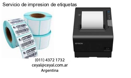 Servicio de impresion de etiquetas