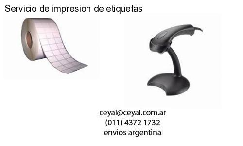 Servicio de impresion de etiquetas
