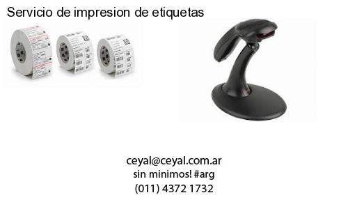 Servicio de impresion de etiquetas