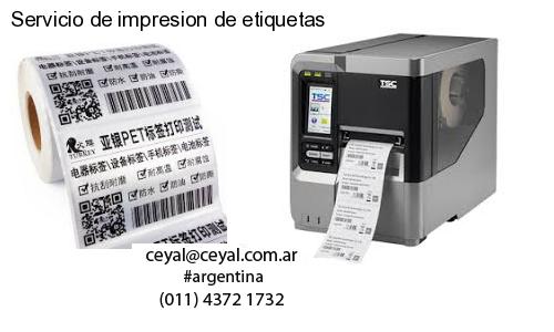 Servicio de impresion de etiquetas