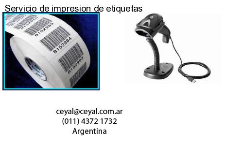 Servicio de impresion de etiquetas