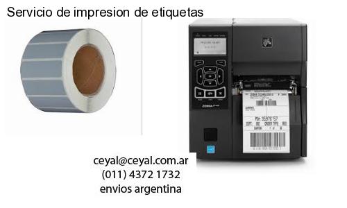 Servicio de impresion de etiquetas