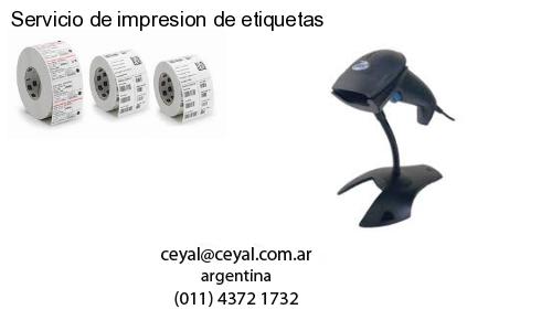Servicio de impresion de etiquetas