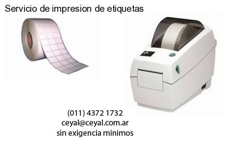 Servicio de impresion de etiquetas