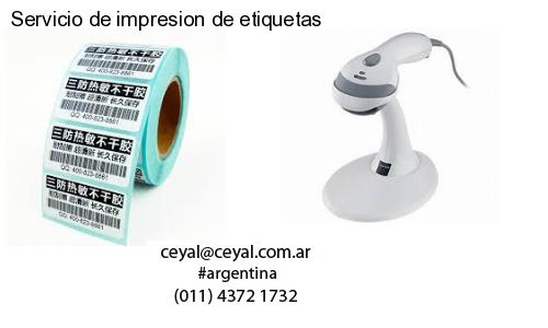 Servicio de impresion de etiquetas