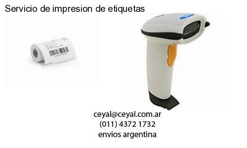 Servicio de impresion de etiquetas