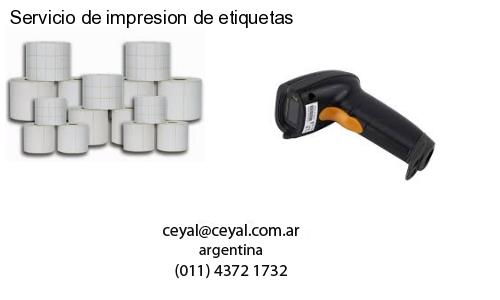 Servicio de impresion de etiquetas