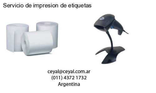 Servicio de impresion de etiquetas