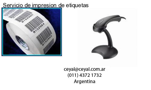 Servicio de impresion de etiquetas