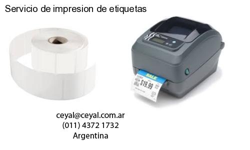 Servicio de impresion de etiquetas