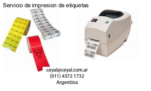 Servicio de impresion de etiquetas