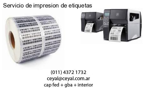 Servicio de impresion de etiquetas