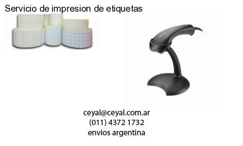 Servicio de impresion de etiquetas