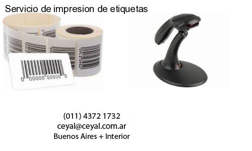 Servicio de impresion de etiquetas