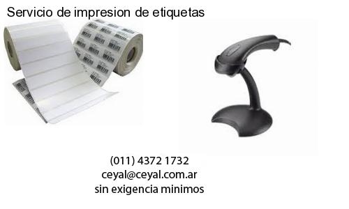 Servicio de impresion de etiquetas