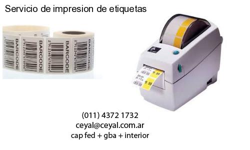 Servicio de impresion de etiquetas