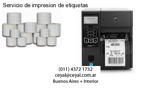 Servicio de impresion de etiquetas