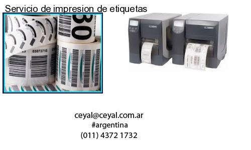 Servicio de impresion de etiquetas