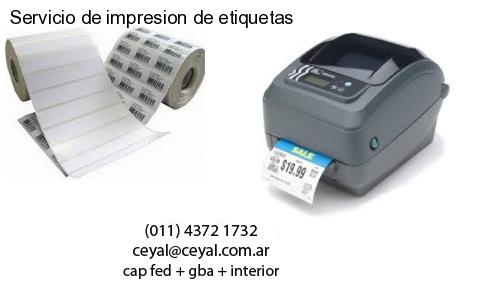 Servicio de impresion de etiquetas