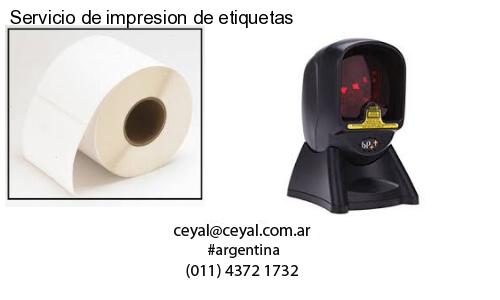 Servicio de impresion de etiquetas
